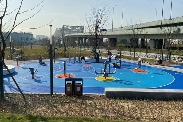 社區廣場、公園、小區等運動場地彩色地坪施工